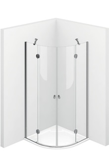 Cabina doccia angolo curvo con porta battente ST – Sintesi - Vismaravetro 