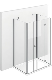 Cabina doccia con porta battente SG+SM+SG – Sintesi - Vismaravetro 