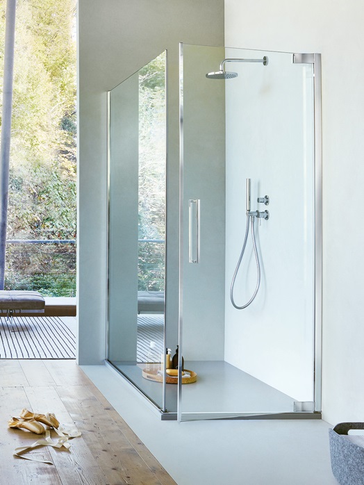 Mampara de ducha abatible FA+FF – Flare – Vismaravetro