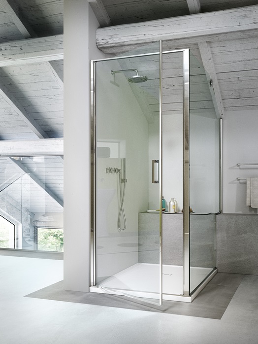 Mampara de ducha abatible LA+LF – Linea – Vismaravetro