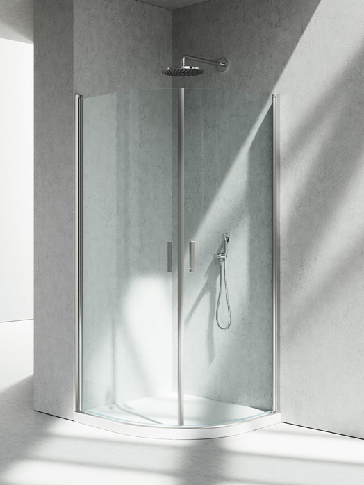 Cabina doccia angolo curvo con porta battente LT 80 – Linea - Vismaravetro