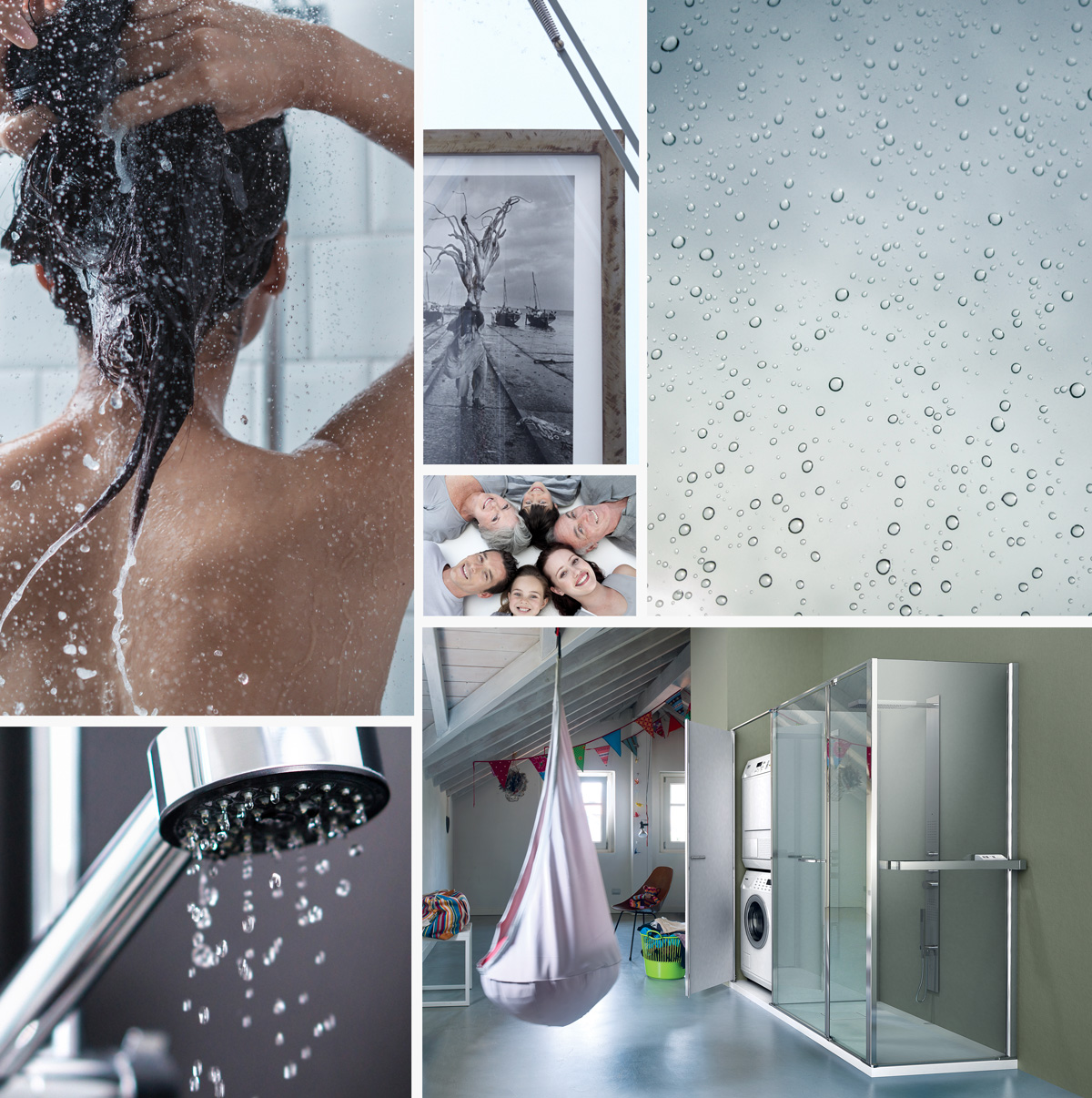 Het ""TPA"" systeem toegepast op de glazen douchewanden zorgt voor een eenvoudige reiniging en vermindert de agressie van kalk en vuil in het algemeen.